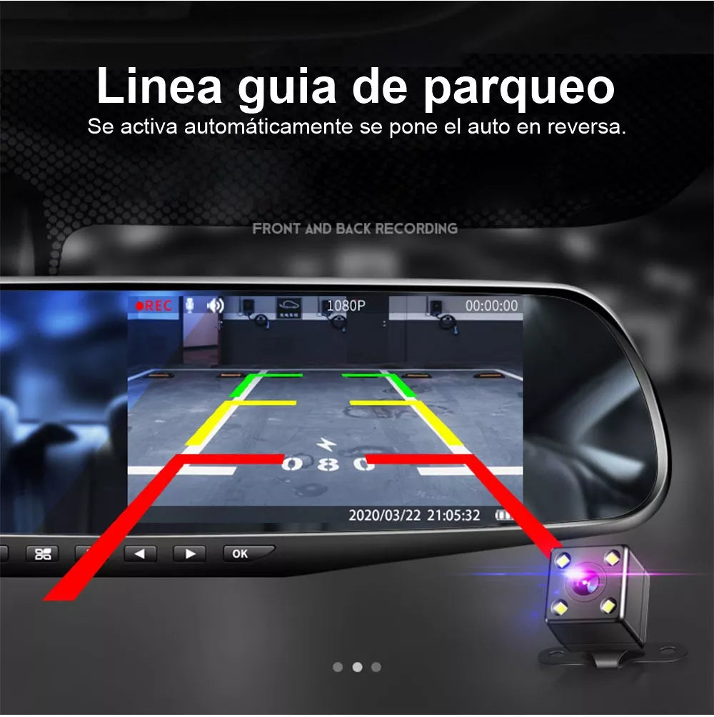 🔥 ESPEJO RETROVISOR CON CÁMARA FULL HD + CÁMARA TRASERA - SEGURIDAD Y CONFIANZA EN TU VEHÍCULO 🔥